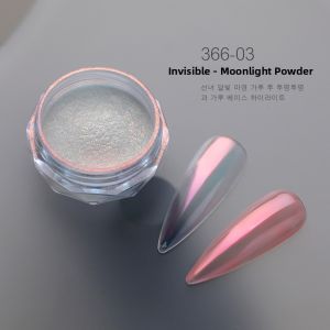 Aurora Silver Moonlight Fairy Mirror Powder Nail Art Decorations Ice Transparent Color Changing Magic Mirror Powder Nail Dust