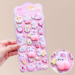 squishy stickers Squishy Cute Animal DIY Decorative Stickers 3D Relief