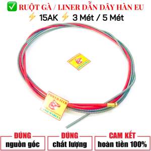 Ruột Gà Mỏ Hàn Mig 15AK  Liner Lò Xo Dẫn Dây Hàn cho Súng Hàn CO2 loại Châu Âu EU