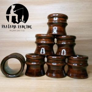 golong kayu joran timbang lubang besar gulungan pancing