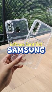 Softcase For S4msung A20 A20S A30 A30S A50 A50S Card Slot Kartu Casing Silicon Bening Clear Kesing Dompet