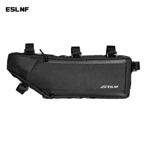 Eslnf(ESLNF) | 3.5L Large Capacity Extendable Road Bicycle Frame Bag Wear-resistant Cycling Storage Bag Waterproof MTB Tube Bag