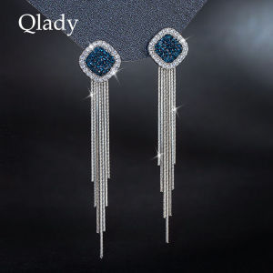 Long Tassel Silver Earrings Womens Fashion Jewelry Dangle Earrings No Piercing Required Elegant Luxury  Outspring