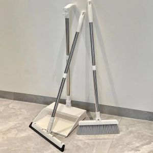 3 in 1 ไม้กวาดที่โกยผงชุดบ้านแปรงเช็ดน้ํา Magic พับ Non Stick ผมนุ่ม Sweeping เครื่องมืออุปกรณ์ทําความสะอาด