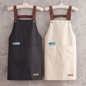 [COD&Local] Pomely Waterproof Apron With 2 large pockets Rubber Vinyl Apron for cooking cafes and western restaurants
