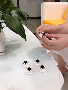 8PCS Self Adhesive Caster Wheels One-way Wheel Caster Wheels Stick Pulley For Storage Box Trash Can