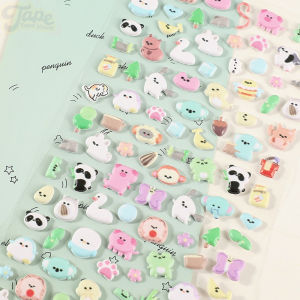 400pcs Kawaii Mini Animals Cartoon 3D Puffy Stickers Cute Scrapbooking DIY Journal Stationery Sticker for Mobile Phone Case