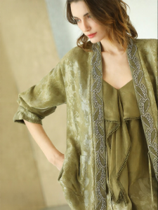 COCOBELLA | Chinese Style Sun-Protective Blouse with Embroidery and Jacquard