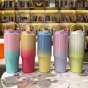 Tumbler Viral Gradasi With Handle Tenteng Ukuran 900ml Dengan 2 Cara Minum Aesthetic/271