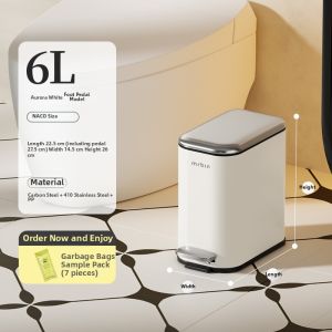 MR.Bin | Narrow Pedal Trash Can with Lid