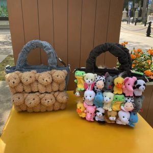 Hong Kong Bear Character Handbag Womens Crossbody Shoulder Bag Cartoon Anime Fashion Soft Tote Bag Leisure Casual Purse