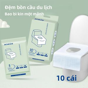 Bộ 10 Khăn Giấy Vệ Sinh Dùng Một Lần Di Động Chống Thấm Nước Chất Liệu Vải Không Dệt Dùng Cho Khách Sạn Du Lịch Vệ Sinh