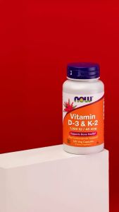 Now Vitamin D3 + K2 1000 IU - Tăng khả năng hấp thụ và vận chuyển Canxi vào xương