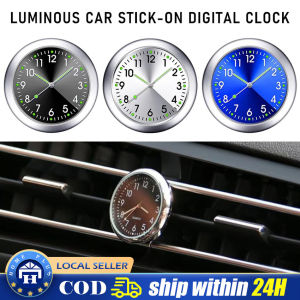 【Local delivery】 Universal Car Clock 40mm Luminous Car Quartz Paste Clock Guage Automobiles Internal Mini Digital Watch for Styling Car Accessories