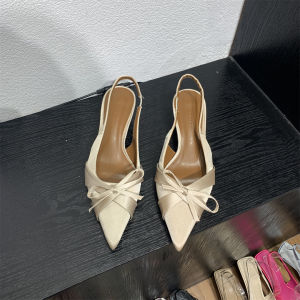 French Heeled Sandals T-Strap Pointed Summer
