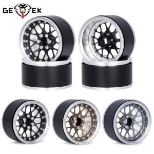 4Pcs 2.2 Inch Aluminum Alloy Beadlock Wheels Rim 12mm Hex for 1/10 RC Crawler Axial SCX10 90046 Wraith Capra TRX4 TRX6 D90