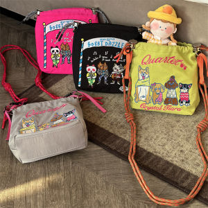 Mini Casualผ้าไนลอนปักBall Chainกระเป๋าCrossbodyฤดูร้อนสไตล์โทรศัพท์เหรียญกระเป๋าสตางค์อินเทรนด์แนวตั้งKey Holder