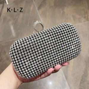 Ladies Elegant Dinner Clutch Womens Diamond Rhinestone Banquet Small Bag with Evening Dress Bag Party Cheongsam Clutch