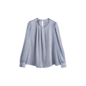 LadyS Elite | Light Gray Acetate Summer Stylish Shirt