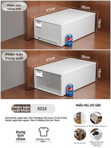 XINGYOU | Hộp Lưu Trữ Nhựa Trong Suốt Dạng Ngăn Kéo Cho Quần Áo Và Đồ Lót
