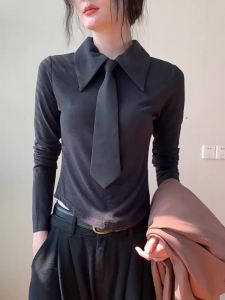 GEBEISHANG | Korean Style Polo Collar Long Sleeve T-shirt Autumn Winter New Arrival Warm Underwear