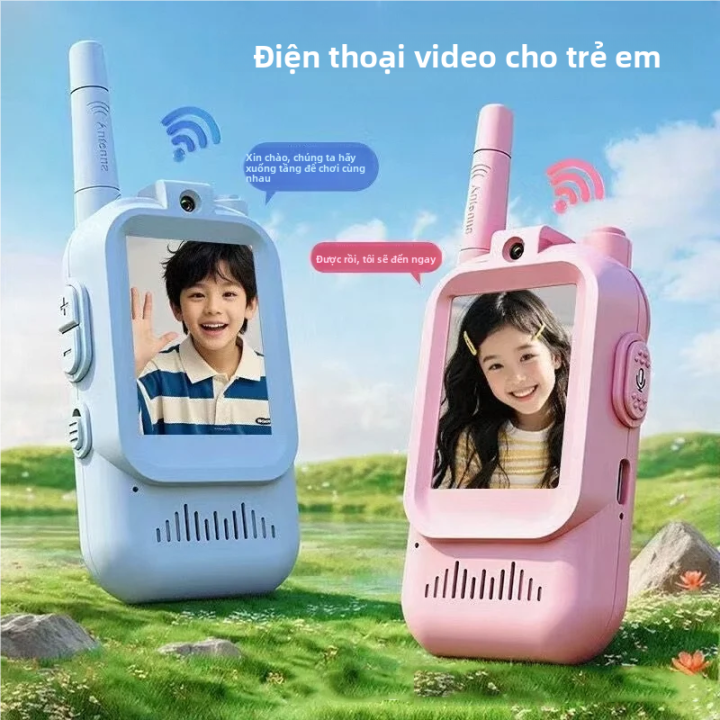Bộ Đàm Video Cho Trẻ Em 2 Chiếc, Có Thể Sạc Lại, Màn Hình 2 Inch, Gọi ...