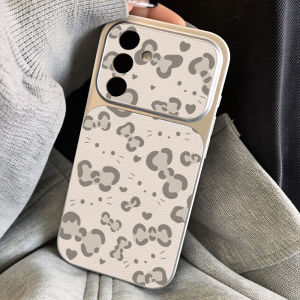 Leopard Print Cute Phone Case For Samsung A57 A56 5g A16 A37 A27 A17 A55 A36 A07 S26 S23 S24 S25 Ultra FE Lanyard Stand Cover