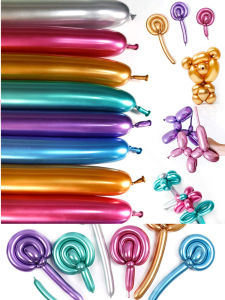 Bench Balloon Metal Chrome Color Childrens Cartoon Extra Thick Toy DIY Tutorial Creative Clown Magic Modeling Balloon