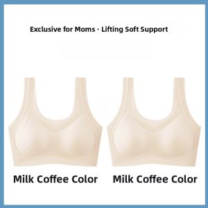 Miiow | Ultra-Thin Seamless Comfortable Vest-Style Gathered Back Bra For Middle-Aged Women Maternity Underwear Nylon U-Shape Summer
