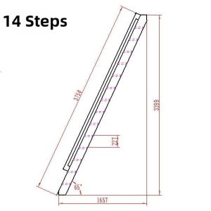 Wooden Straight Staircase With Handrail