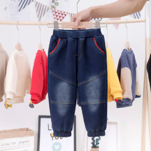 Quần Dài Thể Thao Lót Lông Cừu Dày Hai Lớp Cho Bé Trai Quần Dài Cotton Mùa Đông Quần Dài Cotton Thoải Mái Cho Trẻ Em