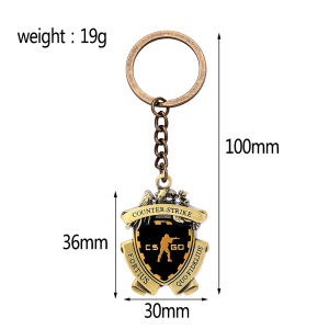 Bandai | Game CS GO Medal Keychain Counter Strike Metal Pendant Keyrings For Men Accessories Fans Gift Souvenir