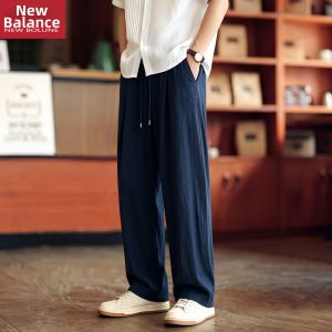 NEW BOLUNE | Quần Vải Linen Pha Thời Trang Retro