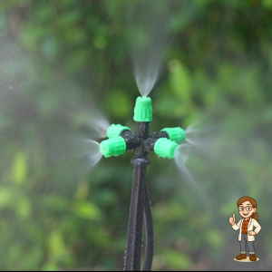 หัวพ่นหมอก 5 ทาง 374-V15W ปรับหัวได้ ละอองละเอียด พร้อมขาปัก ใช้งานง่าย ส่งเร็ว พร้อมใช้