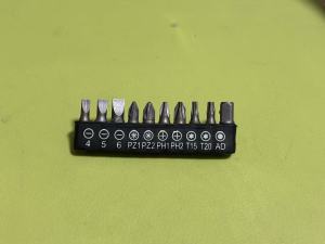 L-shaped 1/4 Hexagonal Screwdriver Bit 90 Degree Double Head Handle Black 6.35 Wrench 10pc Bit Screwdriver Bit Tool Set