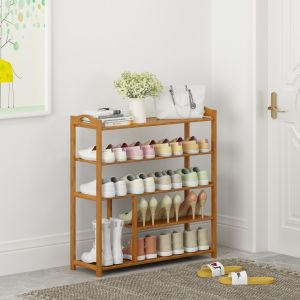 Nan Bamboo Multi-layer Shoe Rack Home Entrance Simple Shoe Cabinet Household Shoe Changing Rack Shoe Storage Organizer