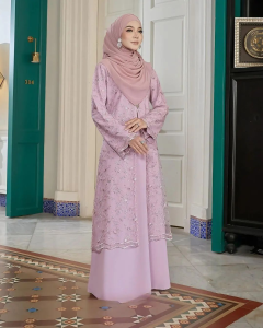 Khodizah Dress Ceruty Mix Brukat Gamis Wanita Terbaru 2024 Viral Dress Kondangan Wanita Elegan Hijab