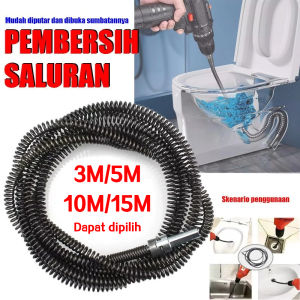 Alat Pembersih Saluran Kawat dengan Adaptor Bor 5M/10M/15M digunakan untuk membersihkan wastafel dan pipa yang tersumbat