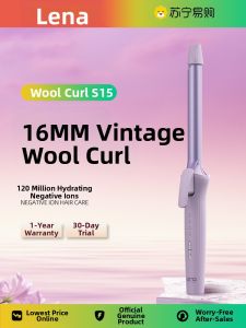 LENA | Lena Wool Curling Iron Small 16mm Negative Ion Long-lasting Styling Curling Wand Hairdryer for Home Travel Salon Use
