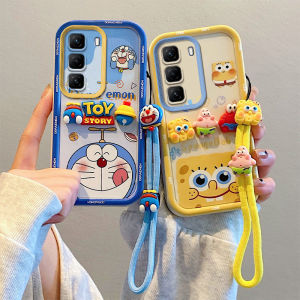 แสนสนุก เคส Phone Case Infinix Hot 50 Pro + Hot50 Pro+ Plus 4G การ์ตูนน่ารักใหม่ก้อนกาแฟรูปสัตว์รูปสุนัขลูกบาศก์ตุ๊กตาโทรศัพท์กันกระแทก2024สายคล้องแบบมีเคส