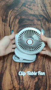Clip Stand Table Fan Hanging USB Recharger Powerful and Stable Air Supply