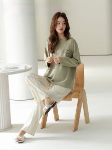 Bộ đồ ngủ MiiOW cho nữ làm  vải cotton nguyên chất thoải mái ôm vừa có đệm ngực