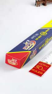 Esco 30cm Plastic Ruler - Penggaris Transparan Skala Cm & Inci (PPV-30)