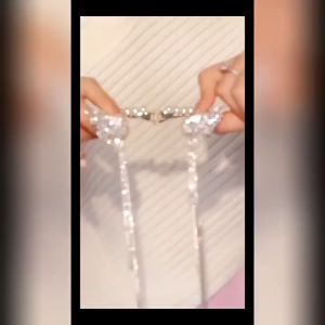 GL18K Gold Plate Fashion Temperament Cross Angel Wings Flower Hair Clip J036