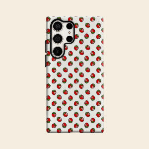 Cartoon S-Strawberry Luxury Fashion Full Lens Protective Case for Samsung Galaxy S26 S25 S24 A56 A36 Plus Ultra