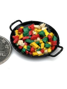 1:12Dollhouse Mini Dollhouse Furniture Model Scene Accessories Artificial Chinese Style Stove Pot Can Be Burnt