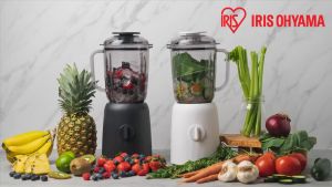 IRIS OHYAMA Fruit Juice Smoothie Tritan Jar Blender Titanium Coated 4 Blades Ice Crushing 1.5L Capacity BL-2011