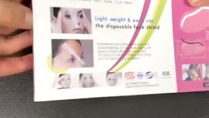 50PCS Self-adhesive Makeup Shower Face Shields Visors Disposable Masks for Hairspray Salon Supplies Hairdressing Tool