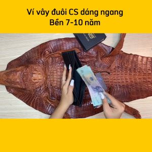 [FREE SHIP] Ví da cá sấu [VÂY ĐUÔI CÁ SẤU LỚN RẤT BỀN]