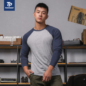 TOMATOPAPA | Áo Thun Thể Thao Tay Raglan Màu Khối